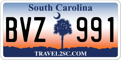 SC license plate BVZ991
