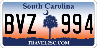 SC license plate BVZ994