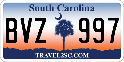 SC license plate BVZ997