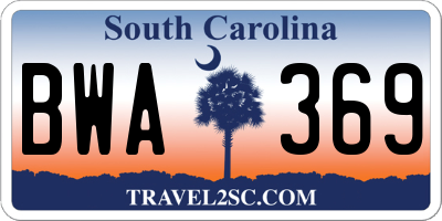 SC license plate BWA369