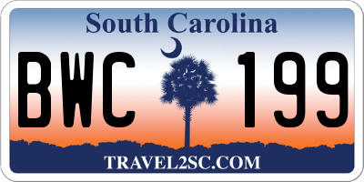 SC license plate BWC199