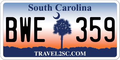 SC license plate BWE359