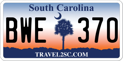 SC license plate BWE370