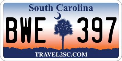 SC license plate BWE397