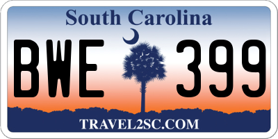 SC license plate BWE399