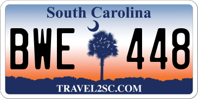 SC license plate BWE448