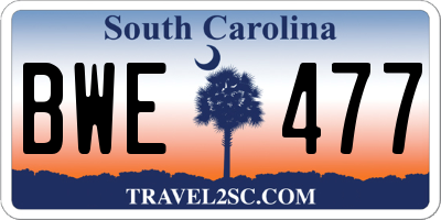 SC license plate BWE477