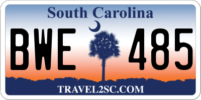 SC license plate BWE485