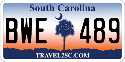 SC license plate BWE489