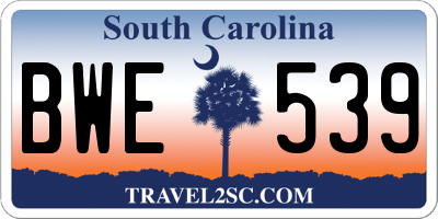 SC license plate BWE539