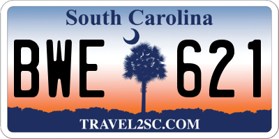 SC license plate BWE621