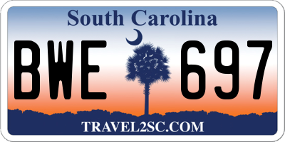 SC license plate BWE697