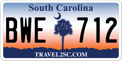 SC license plate BWE712