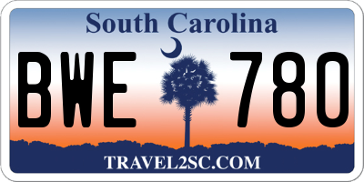 SC license plate BWE780