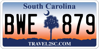 SC license plate BWE879