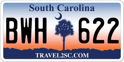 SC license plate BWH622