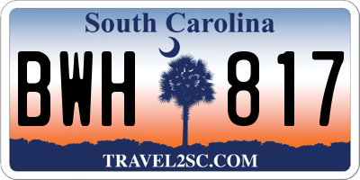 SC license plate BWH817