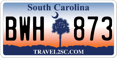 SC license plate BWH873