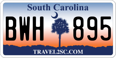 SC license plate BWH895