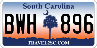 SC license plate BWH896