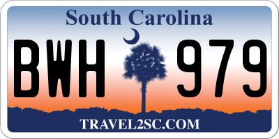 SC license plate BWH979
