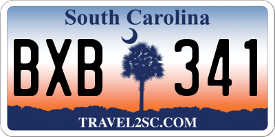 SC license plate BXB341