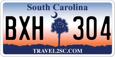 SC license plate BXH304