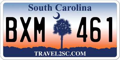 SC license plate BXM461