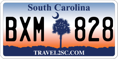 SC license plate BXM828