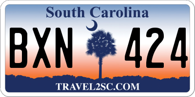 SC license plate BXN424