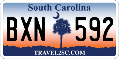 SC license plate BXN592