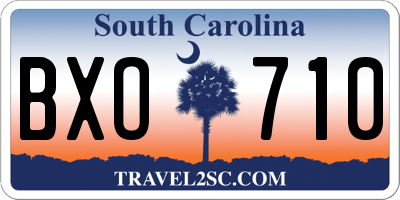SC license plate BXO710