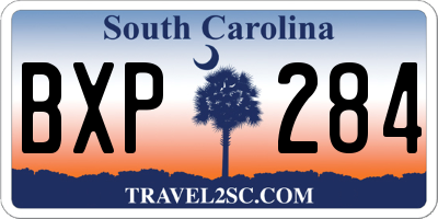 SC license plate BXP284