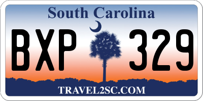 SC license plate BXP329