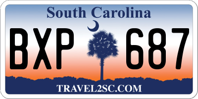 SC license plate BXP687