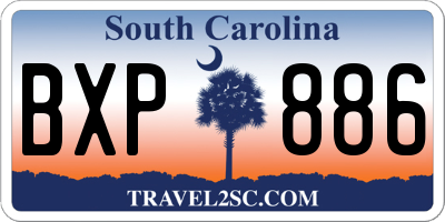 SC license plate BXP886