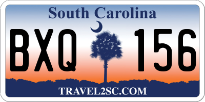 SC license plate BXQ156