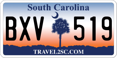 SC license plate BXV519