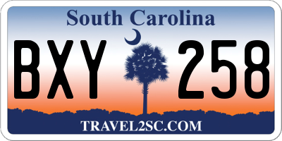 SC license plate BXY258
