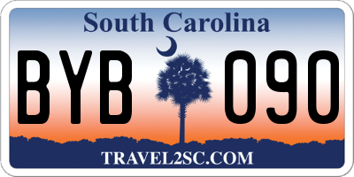 SC license plate BYB090