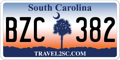 SC license plate BZC382