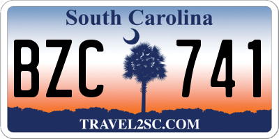 SC license plate BZC741