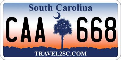 SC license plate CAA668