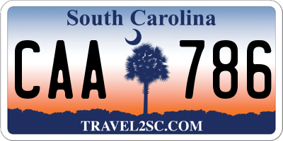 SC license plate CAA786