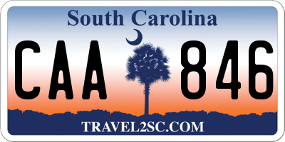 SC license plate CAA846