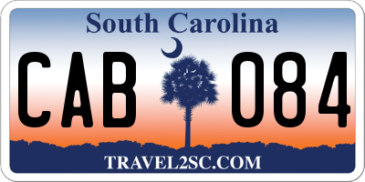 SC license plate CAB084