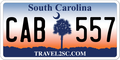 SC license plate CAB557