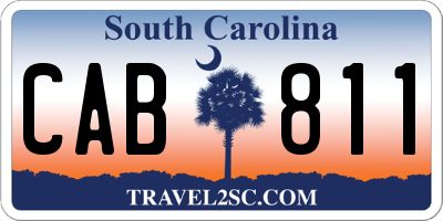 SC license plate CAB811
