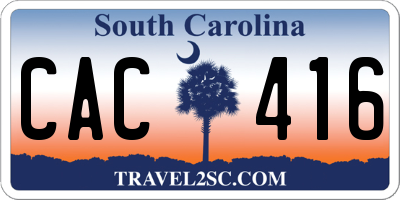 SC license plate CAC416