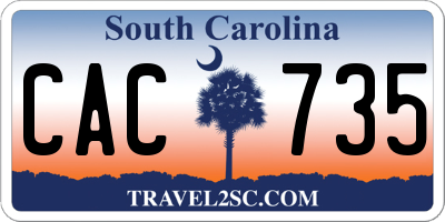 SC license plate CAC735